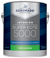 CLT PAINT CURES DBA PAINT DEPOT Super Kote 5000® Waterborne Acrylic-Alkyd is the ideal choice for interior doors, trim, cabinets and walls. It delivers the desired flow and leveling characteristics of conventional alkyd paints while also providing a tough satin or semi-gloss finish that stands up to repeated washing and cleans up easily with soap and water.boom
