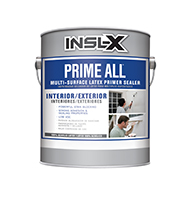 CLT PAINT CURES DBA PAINT DEPOT Prime All™ Multi-Surface Latex Primer Sealer is a high-quality primer designed for multiple interior and exterior surfaces with powerful stain blocking and spatter resistance.

Powerful Stain Blocking
Strong adhesion and sealing properties
Low VOC
Dry to touch in less than 1 hour
Spatter resistant
Mildew resistant finish
Qualifies for LEED® v4 Creditboom