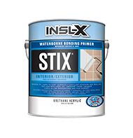 CLT PAINT CURES DBA PAINT DEPOT Stix Waterborne Bonding Primer is a premium-quality, acrylic-urethane primer-sealer with unparalleled adhesion to the most challenging surfaces, including glossy tile, PVC, vinyl, plastic, glass, glazed block, glossy paint, pre-coated siding, fiberglass, and galvanized metals.

Bonds to "hard-to-coat" surfaces
Cures in temperatures as low as 35° F (1.57° C)
Creates an extremely hard film
Excellent enamel holdout
Can be top coated with almost any productboom